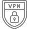 Icone VPN avec cadenas - sécurité informatique